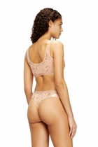 Diesel Thong in metallic-effect stretch cotton - Strings Womens in Pink