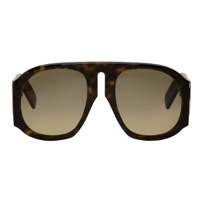 Photo: Gucci Tortoiseshell Aviator Sunglasses