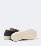 Rick Owens DRKSHDW suede-trimmed slip-on shoes