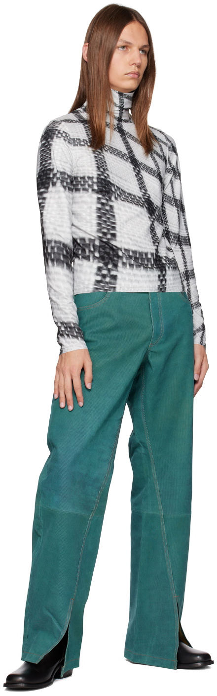 Bianca Saunders Gray Printed Turtleneck