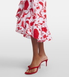 Heidi Klein Evia floral ruffled linen wrap dress