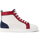 Christian Louboutin - Louis Orlato Suede, Leather and Denim High-Top Sneakers - White