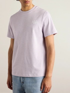 A.P.C. - Logo-Embroidered Cotton-Jersey T-Shirt - Purple