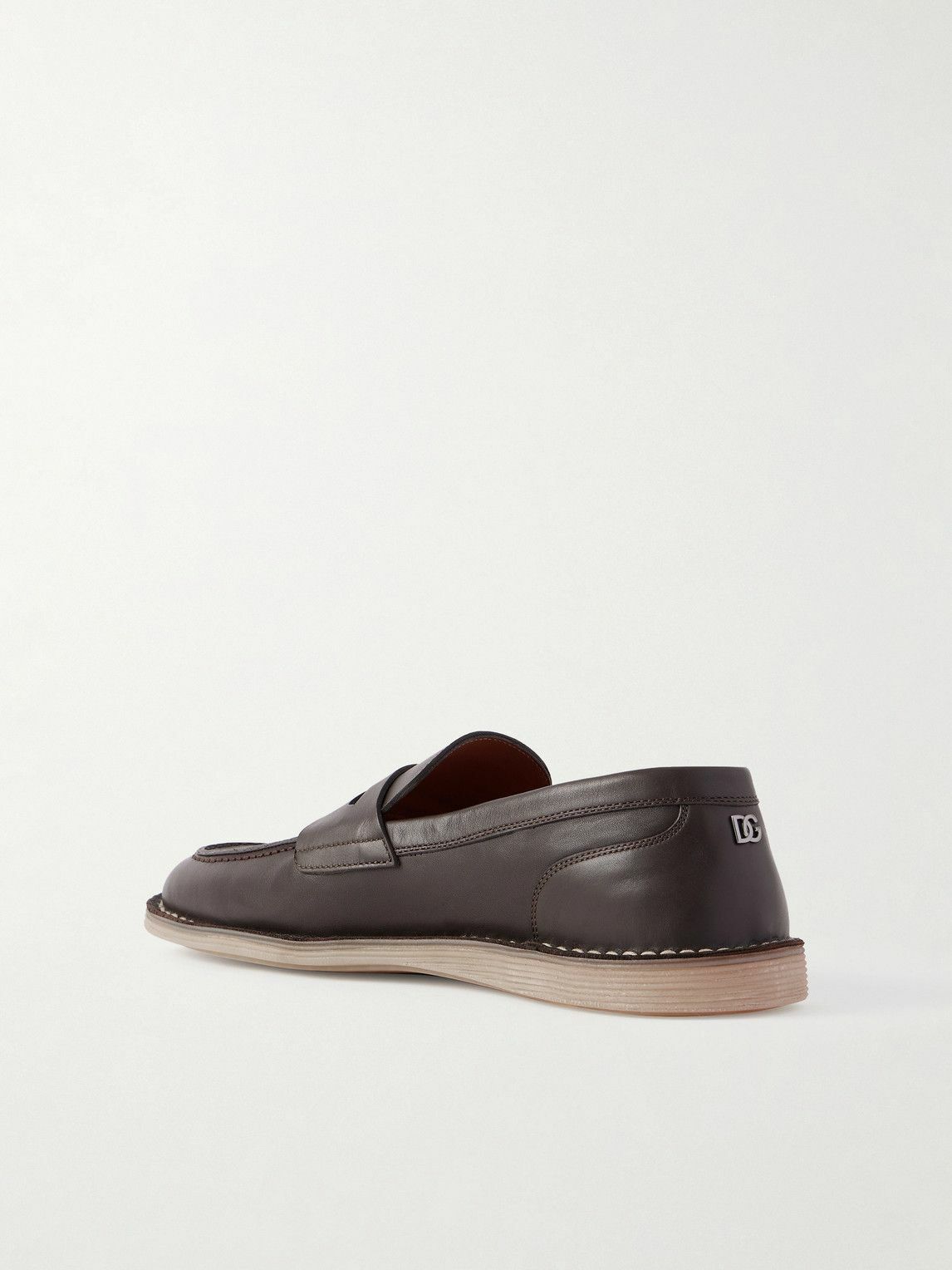Dolce&Gabbana - Leather Penny Loafers - Brown