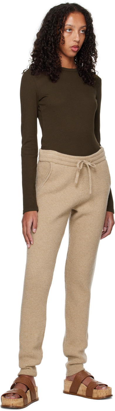OTTI Beige Rib Lounge Pants