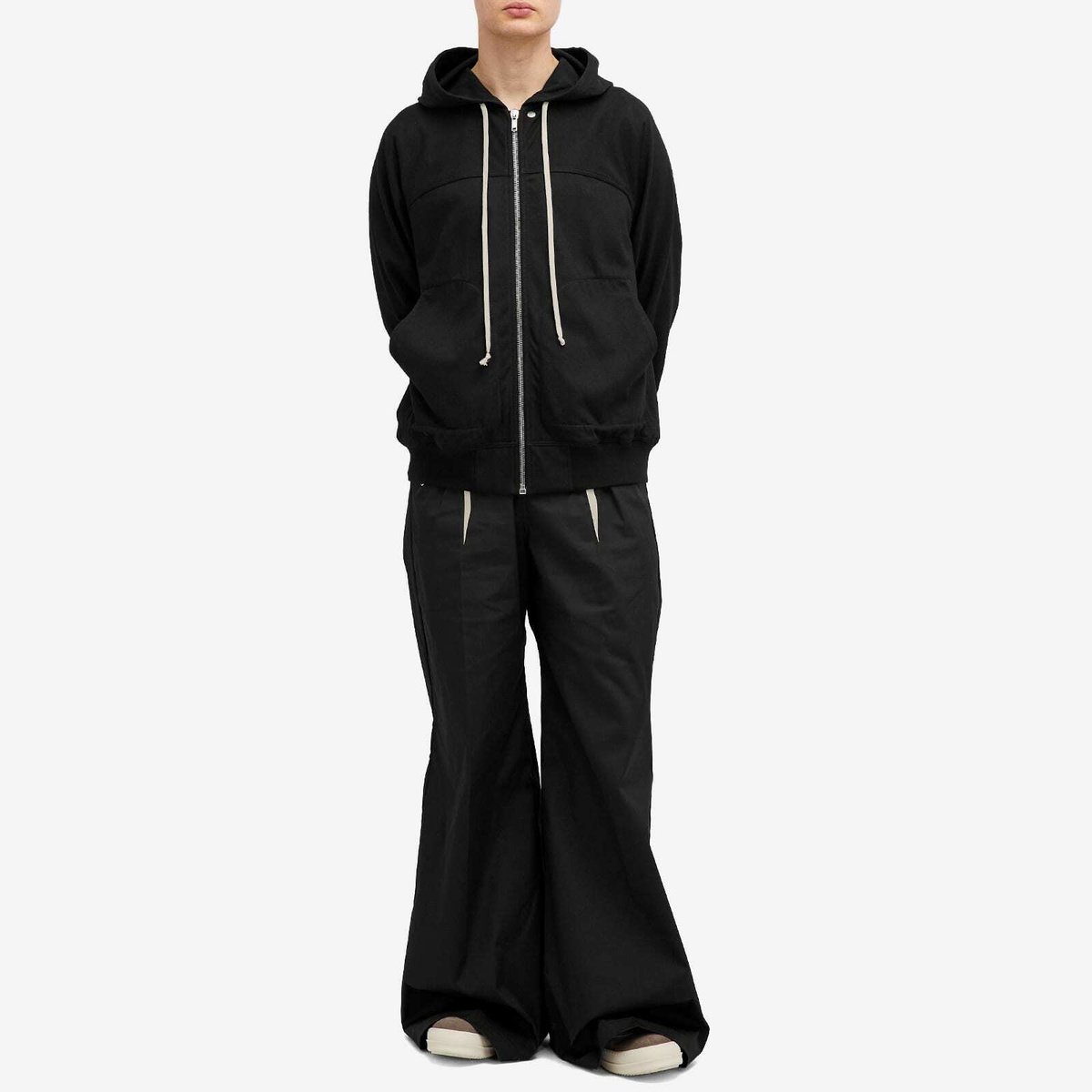 RICK OWENS Porterville Bela ワイドパンツ Black Porterville Wide Bela Trousers by Rick Owens on Sale