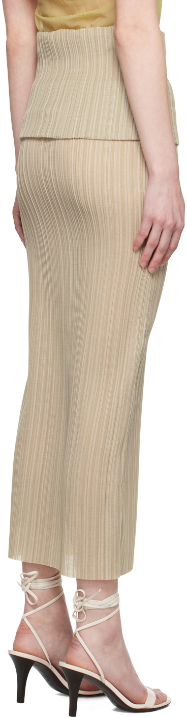 Ludovic de Saint Sernin Green Pleated Midi Skirt