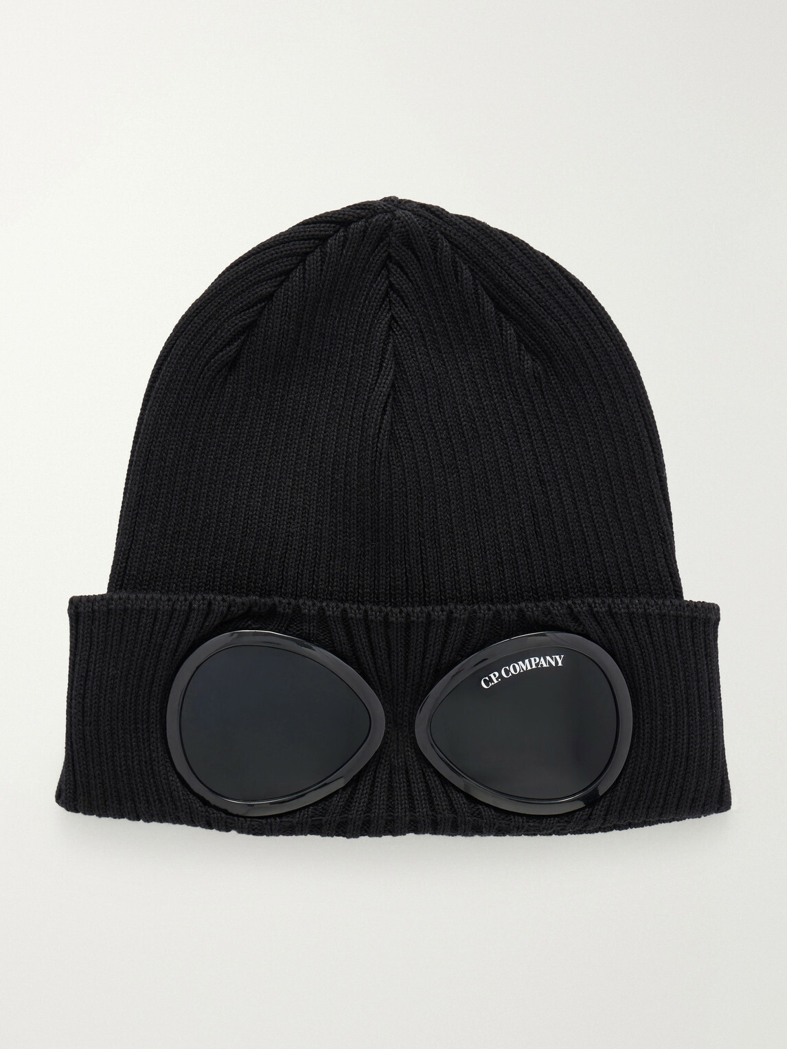 C.P. Company - Goggle Ribbed Cotton Beanie