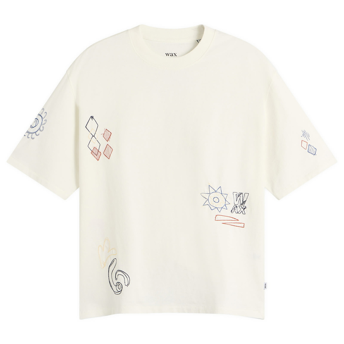 Wax London Men's Milton Sun Doodle T-Shirt in Ecru/Multi