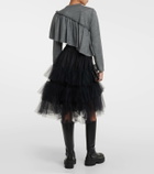 Noir Kei Ninomiya Ruffled cropped wool sweater