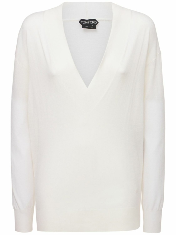 Photo: TOM FORD - Cashmere & Silk Knit V Neck Sweater