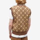 ICECREAM Men's Checkerboard Vest in Brown