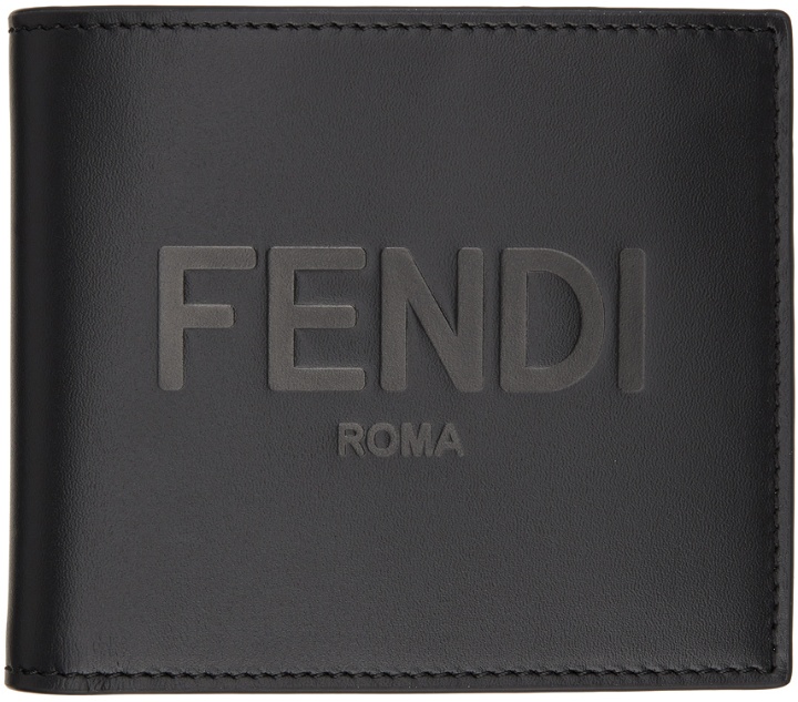 Photo: Fendi Black Logo Bifold Wallet