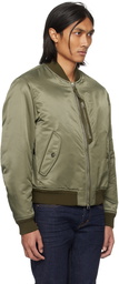 TOM FORD Khaki Shiny Bomber Jacket