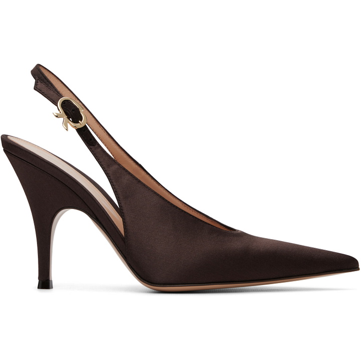 Photo: Gianvito Rossi Brown Sofia Sling Heels