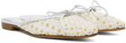 Manolo Blahnik White Ballermiu Mules