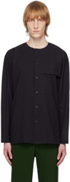 HOMME PLISSÉ ISSEY MIYAKE Black Flap Pocket Shirt