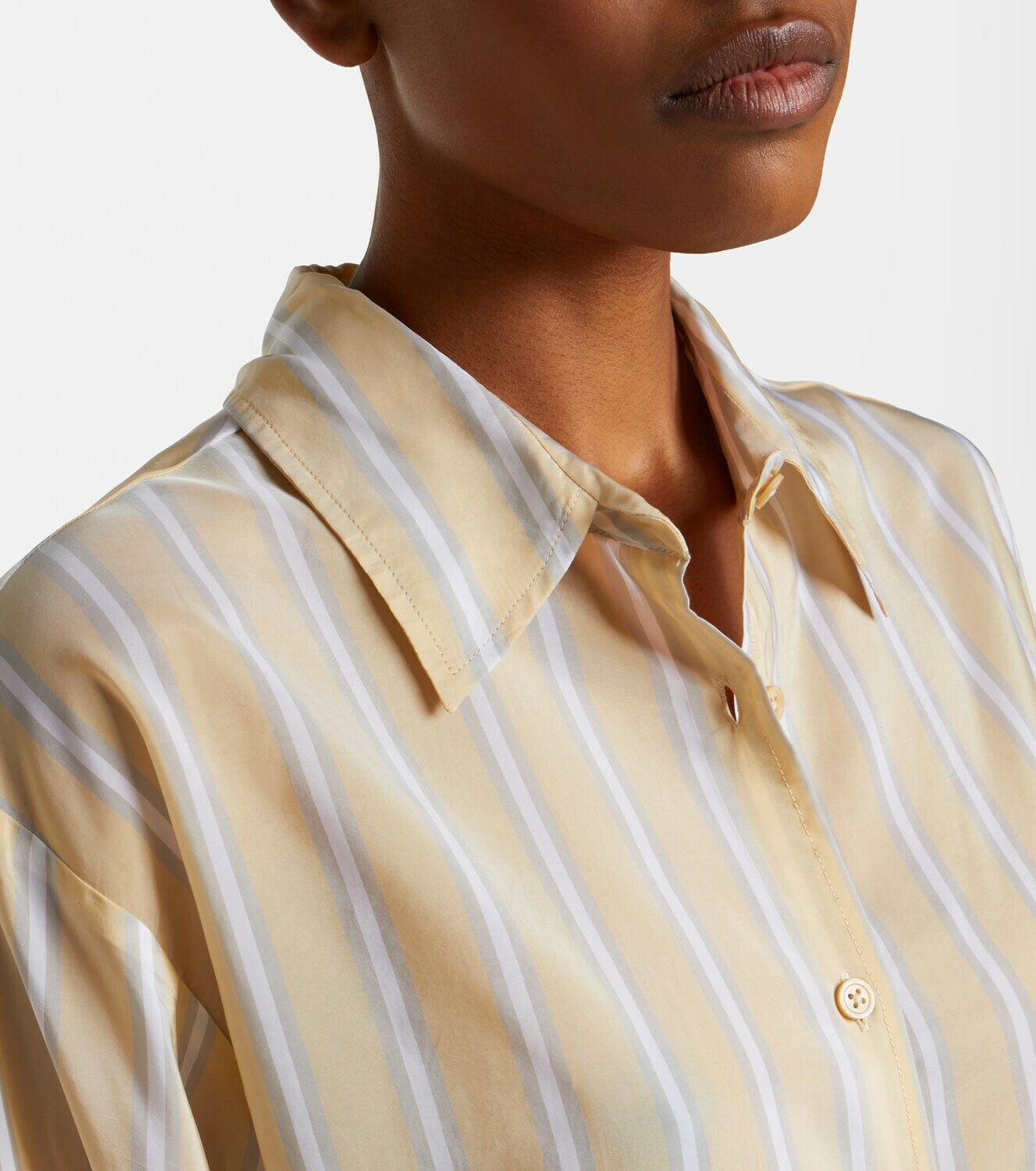 The Frankie Shop Peri striped twill shirt