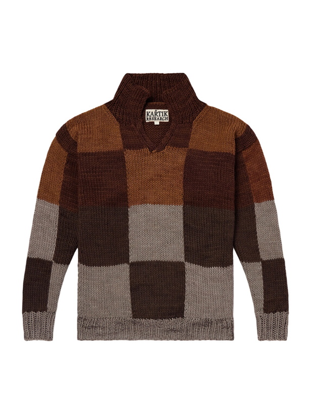 Photo: Kartik Research - Wool Polo Sweater - Brown