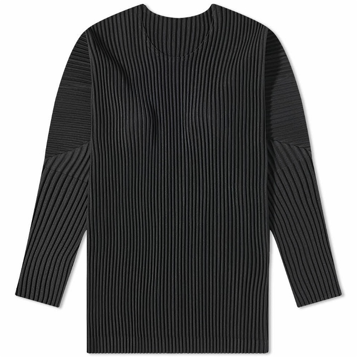 Photo: Homme Plissé Issey Miyake Men's Long Sleeve Pleated T-Shirt in Black