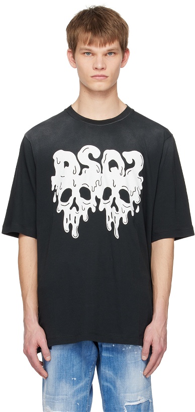 Photo: Dsquared2 Black After Midnight Goth Skater T-Shirt