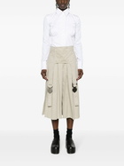 Sinead O'Dwyer White Point-Collar Shirt Bodysuit