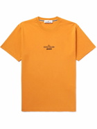 Stone Island - Archivio Embroidered Logo-Print Cotton-Jersey T-Shirt - Orange