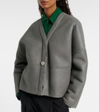 Loewe Pebble shearling-lined leather jacket