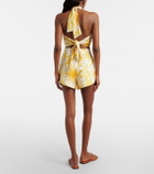 Cala de la Cruz Bahamas printed linen shorts