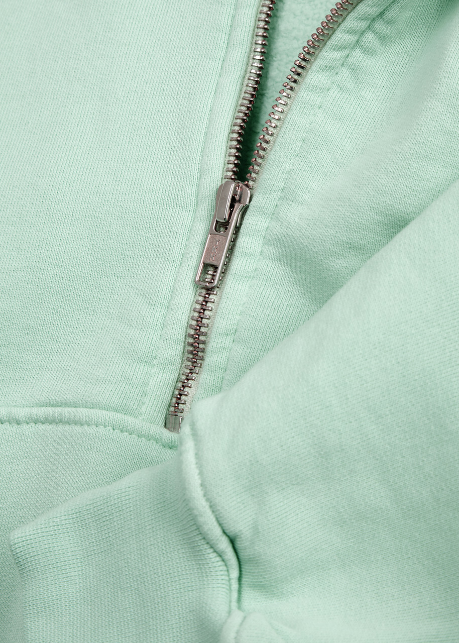 Colorful Standard Half-zip Cotton Sweatshirt Mint