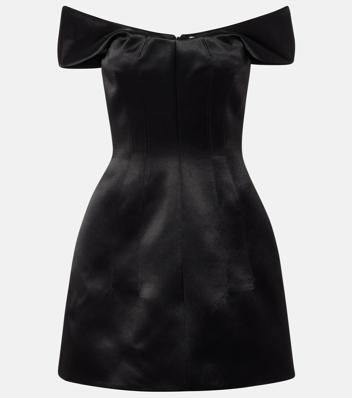 McQueen Off-shoulder satin minidress