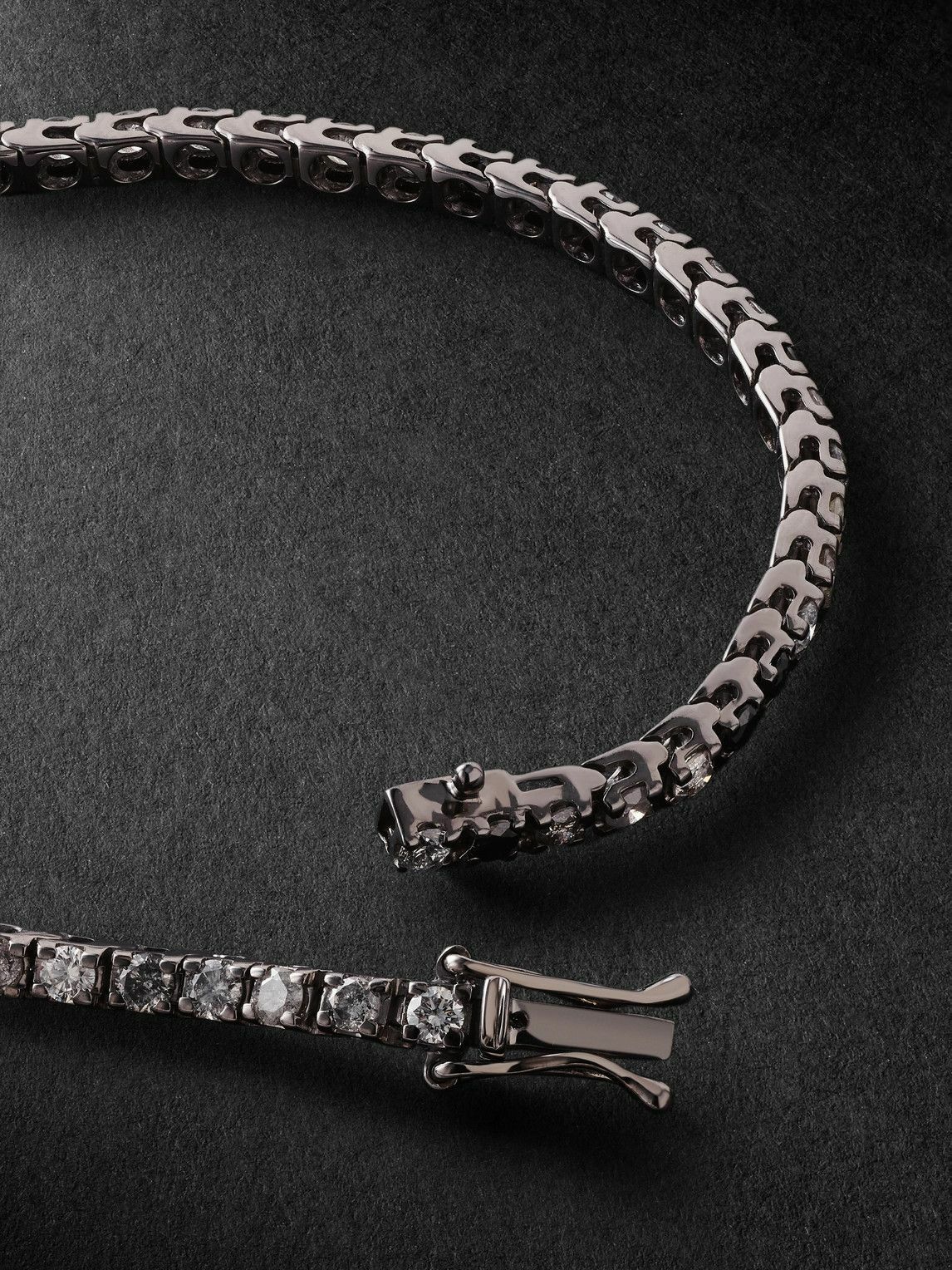 KOLOURS JEWELRY - 14-Karat Blackened Gold Diamond Bracelet - Gold