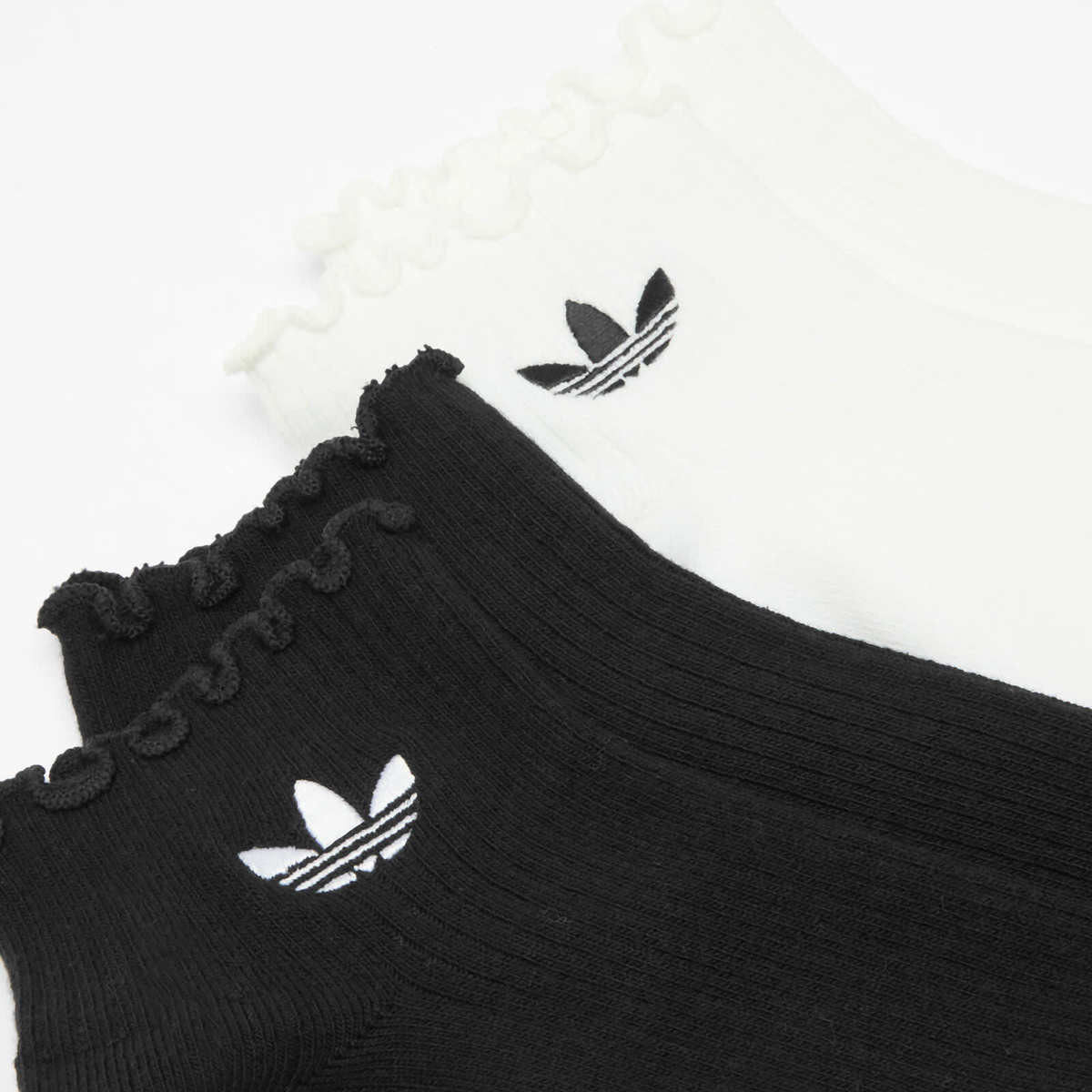 Adidas Women's Ruffle Socks in White/Black