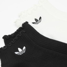 Adidas Women's Ruffle Socks in White/Black