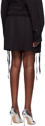 Helmut Lang Black Pleated Miniskirt
