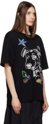 TheOpen Product Black Pet Drawing T-Shirt
