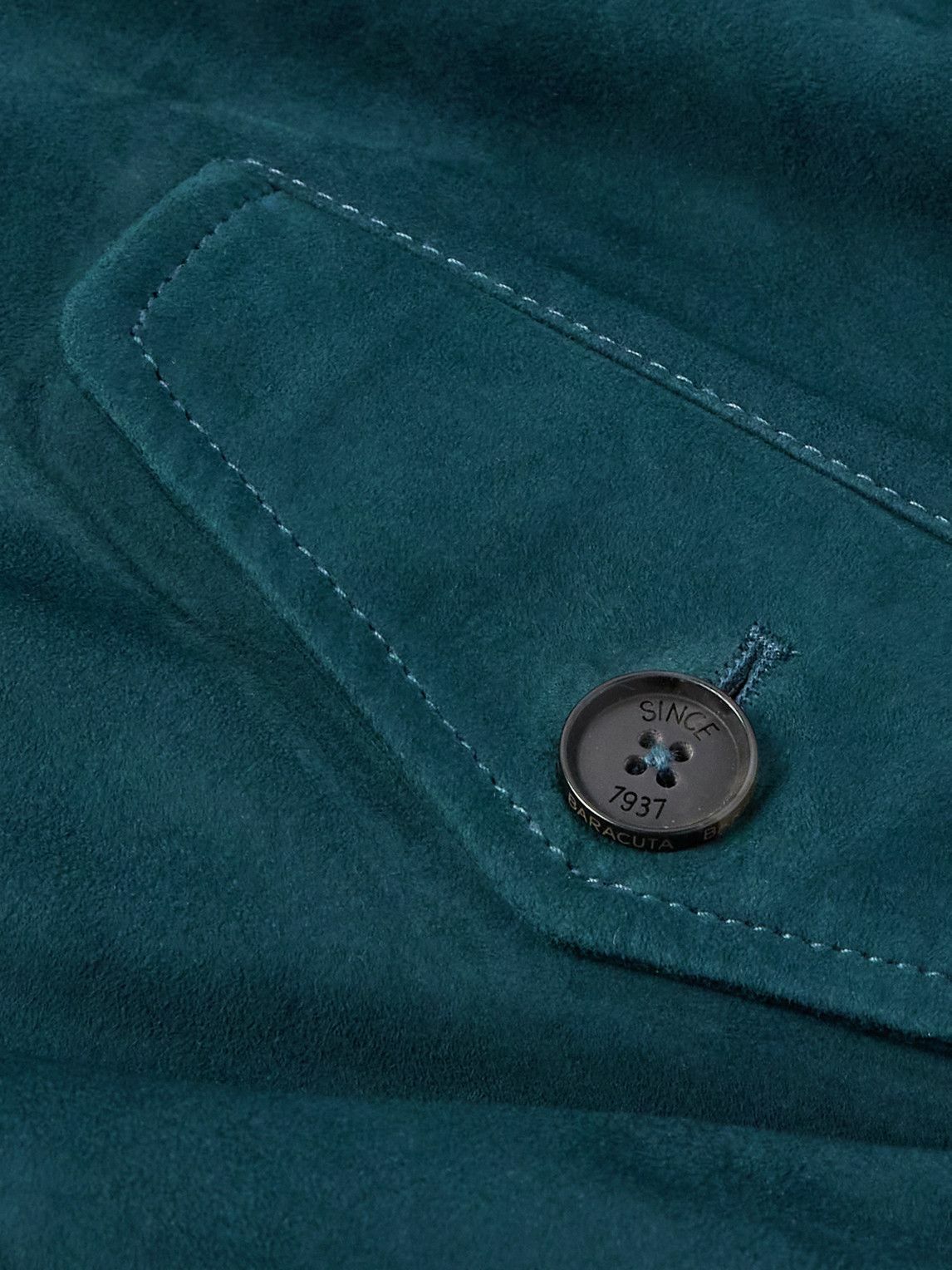 Baracuta - G9 Suede Harrington Jacket - Green