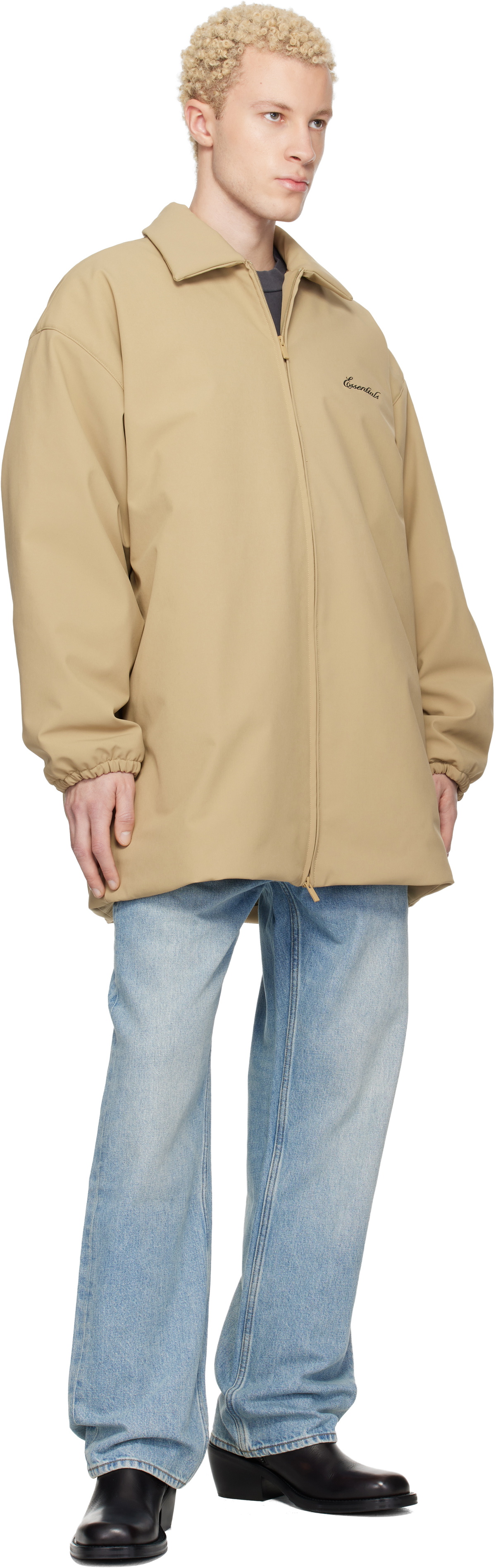 Fear of God ESSENTIALS Beige Signature Filled Barn Jacket