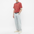 Butter Goods Men's Cliff Stripe T-Shirt in Rust