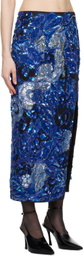 Conner Ives Blue Sequin Maxi Skirt