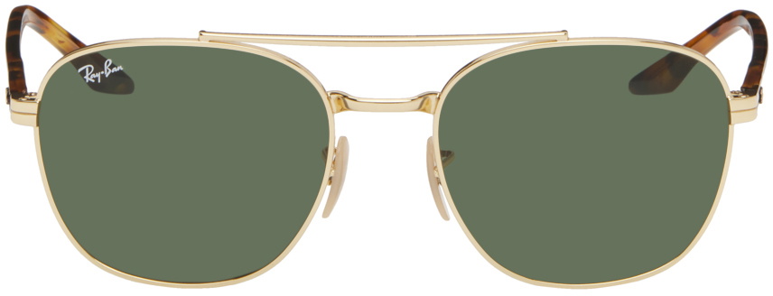 Ray-Ban Gold & Brown RB3688 Sunglasses Ray Ban