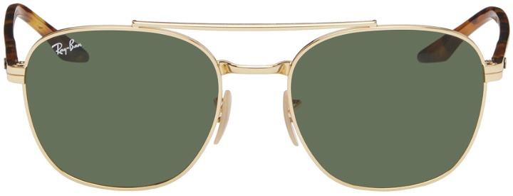 Photo: Ray-Ban Gold & Brown RB3688 Sunglasses