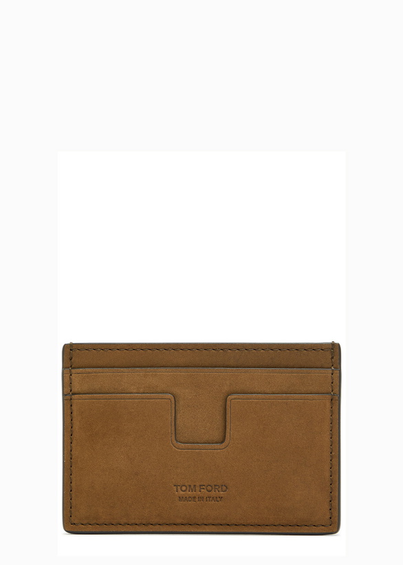 Photo: Tom Ford Nubuck Card Holder - Brown - One Size