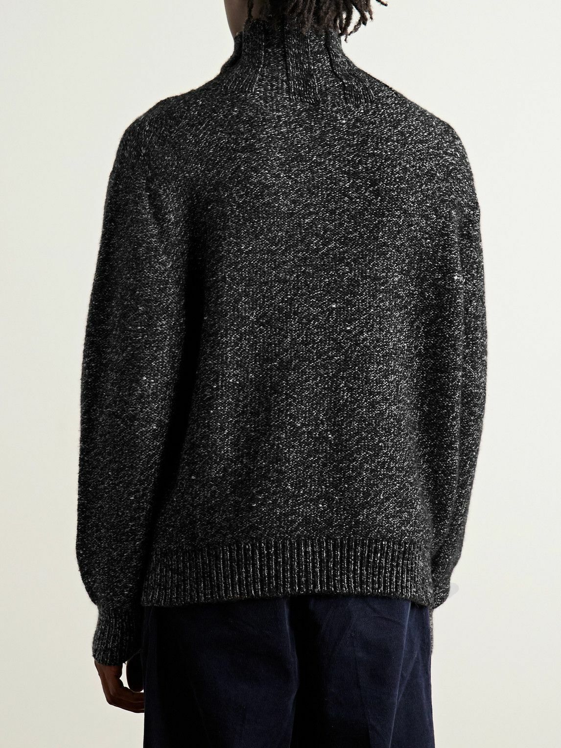 Inis Meáin - Organic Cashmere Rollneck Sweater - Black