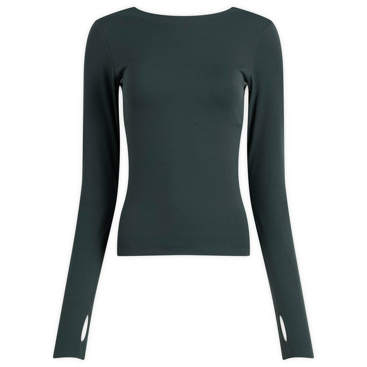 Nike Women's Zenvy Long Sleeve T-Shirt in Seaweed/White