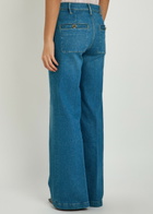 Mother Stasher Hustler Roller Wide-leg Jeans Blue