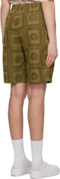 NEEDLES Khaki Graphic Shorts