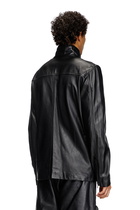 Diesel Leather jacket with utility pockets - Leather jackets - Unisex - Black