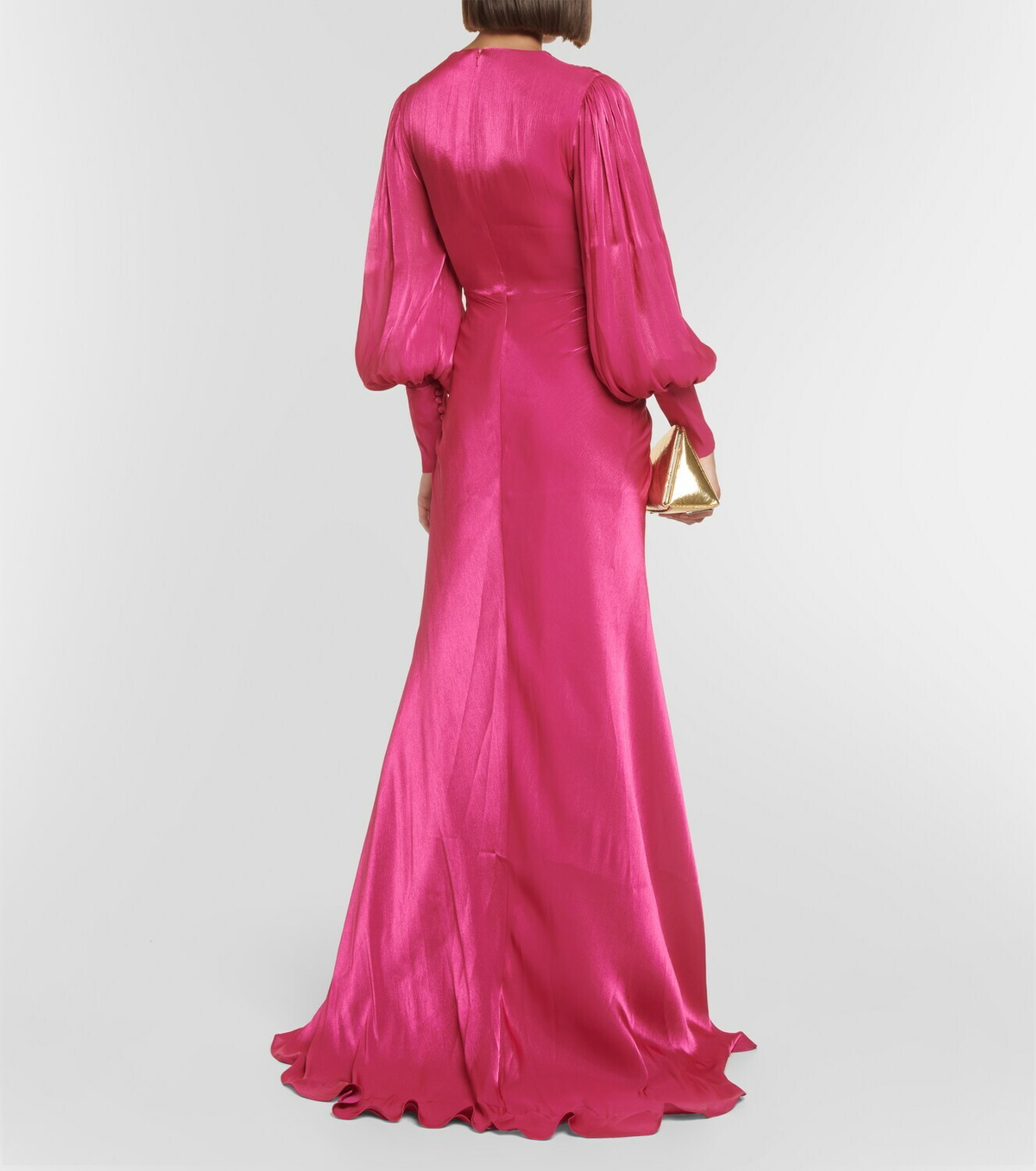 Costarellos Seydoux satin georgette gown Costarellos
