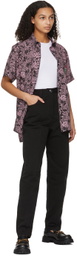 SSENSE WORKS SSENSE Exclusive Jeremy O. Harris Black & Pink Rose Bowling Shirt